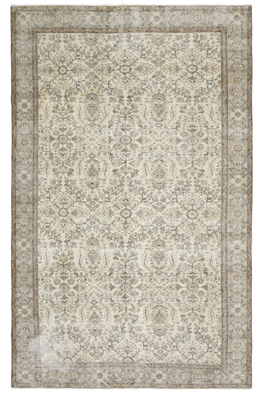 Handmade Beige Brown Rug