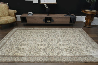 Handmade Beige Brown Rug - Thumbnail