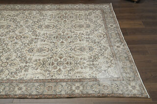 Handmade Beige Brown Rug - Thumbnail