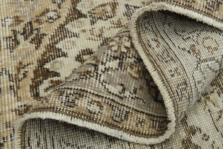 Handmade Beige Brown Anatolian Rug