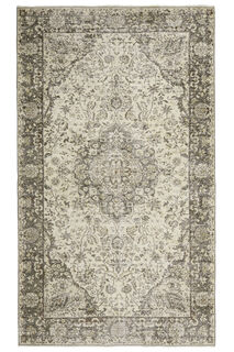 Vintage Beige Brown Rug - Thumbnail