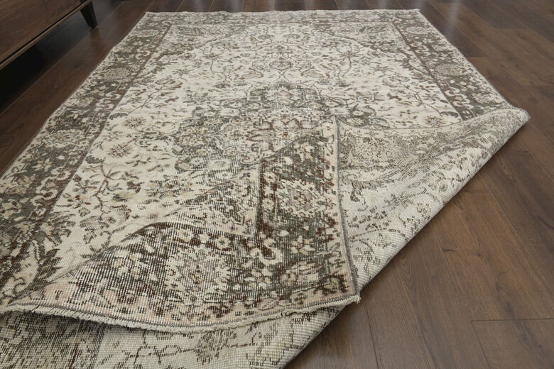 Vintage Beige Brown Rug