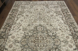 Vintage Beige Brown Rug - Thumbnail