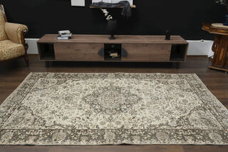 Vintage Beige Brown Rug - Thumbnail