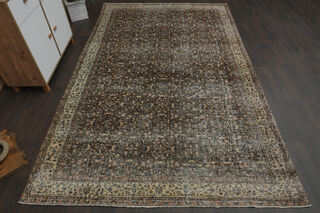 Handmade Brown Beige Rug - Thumbnail