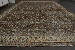 Handmade Brown Beige Rug - Thumbnail