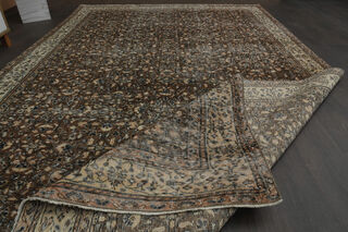 Handmade Brown Beige Rug - Thumbnail