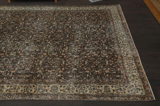 Handmade Brown Beige Rug - Thumbnail