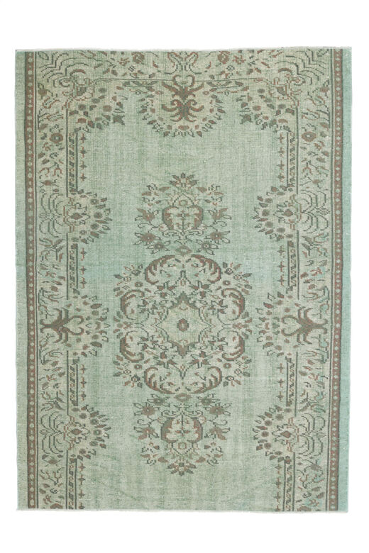 Handmade Green Brown Anatolian Rug
