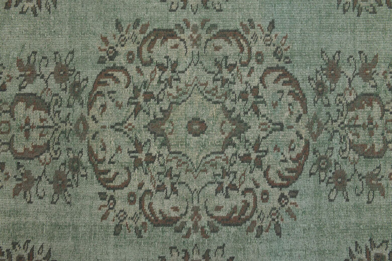 Handmade Green Brown Anatolian Rug