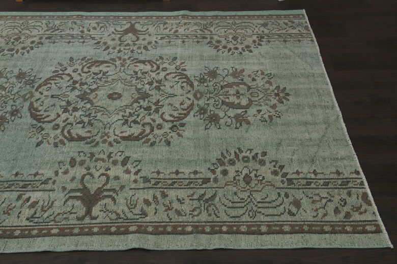 Handmade Green Brown Anatolian Rug