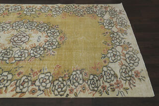 Yellow Beige Vintage Rug - Thumbnail