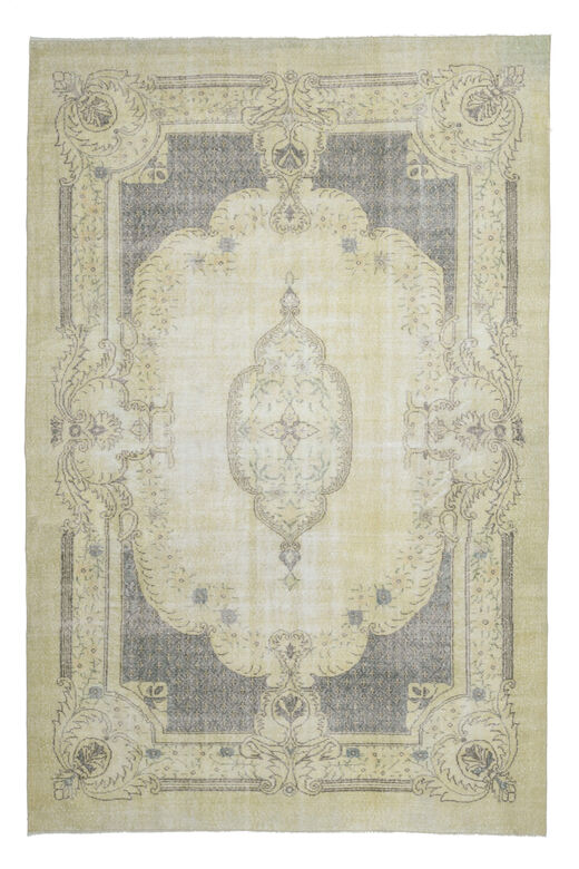 Floral Rug Beige Brown Rugs