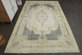 Floral Rug Beige Brown Rugs - Thumbnail