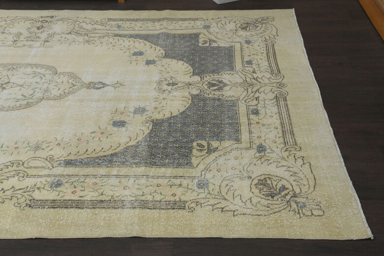 Floral Rug Beige Brown Anatolian Rugs