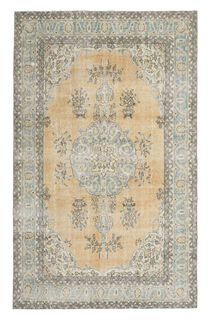 Vintage Beige Brown Rug - Thumbnail