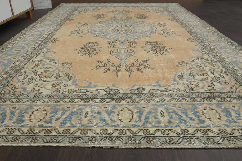 Vintage Beige Brown Rug