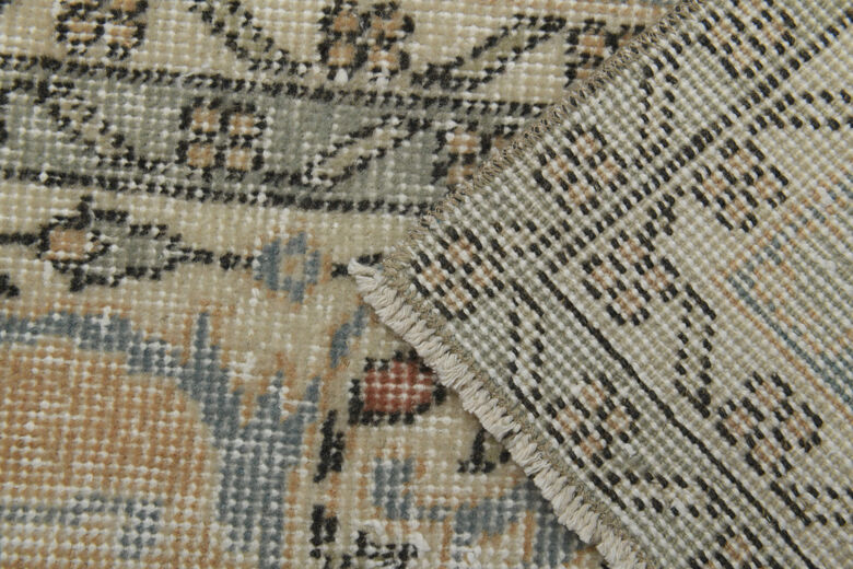 Vintage Beige Brown Rug