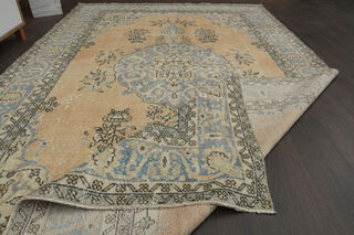 Vintage Beige Brown Rug - Thumbnail