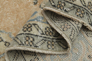 Vintage Beige Brown Rug - Thumbnail