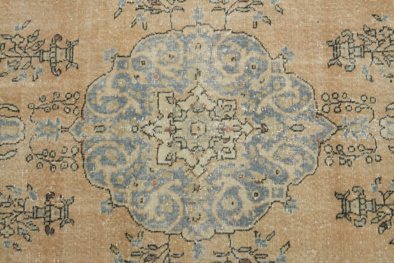 Vintage Orange Anatolian Rug
