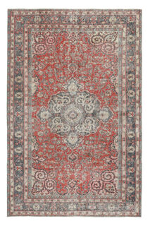 Handmade Red Brown Area Rug - Thumbnail