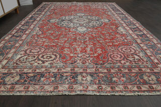 Handmade Red Brown Area Rug - Thumbnail