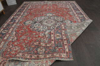 Handmade Red Brown Area Rug - Thumbnail