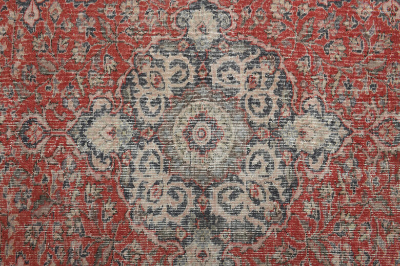 Handmade Red Brown Area Rug