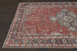 Handmade Red Brown Area Rug - Thumbnail