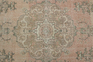 Vintage Orange Beige Anatolian Rug - Thumbnail