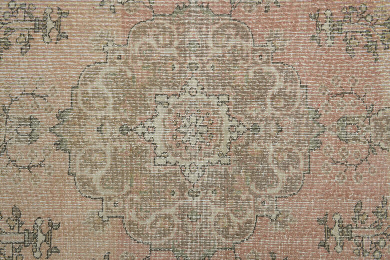 Vintage Orange Beige Anatolian Rug