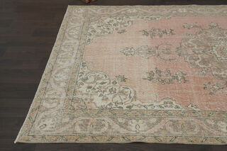 Vintage Orange Beige Anatolian Rug - Thumbnail