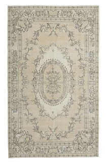 Vintage Beige Area Anatolian Rug - Thumbnail