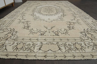 Vintage Beige Area Anatolian Rug - Thumbnail