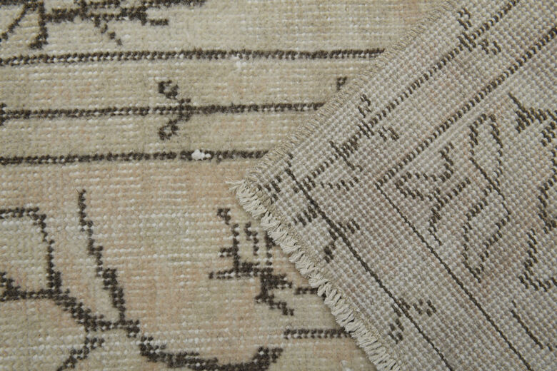 Vintage Beige Area Anatolian Rug
