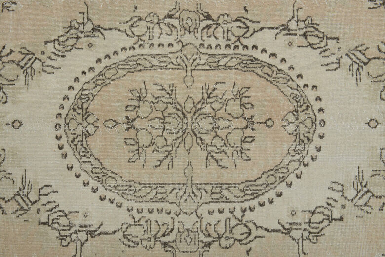 Vintage Beige Area Anatolian Rug