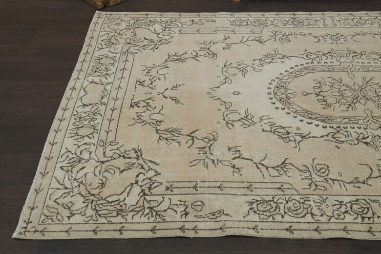 Vintage Beige Area Anatolian Rug