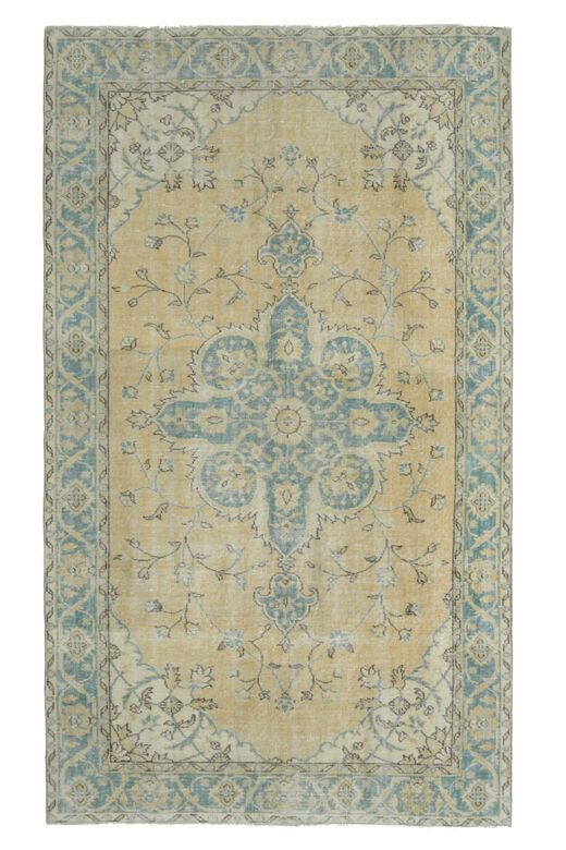 Handmade Orange Blue Anatolian Rug
