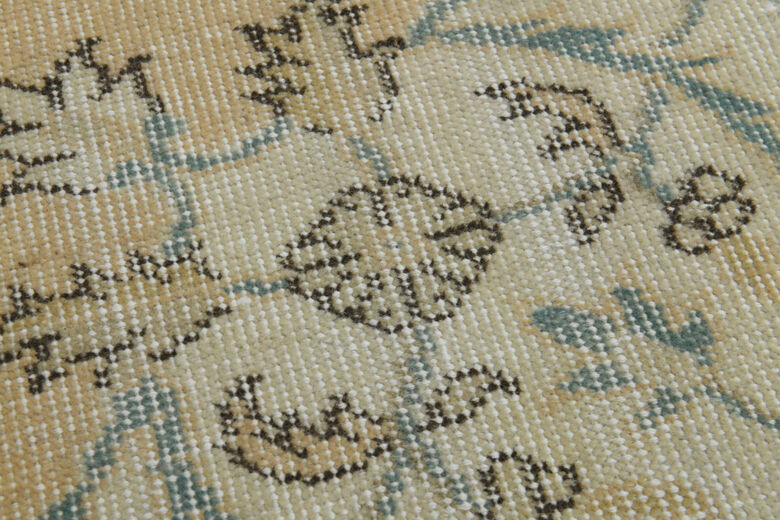 Handmade Orange Blue Anatolian Rug