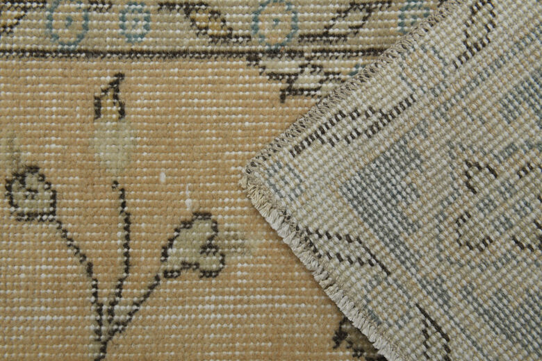 Handmade Orange Blue Anatolian Rug