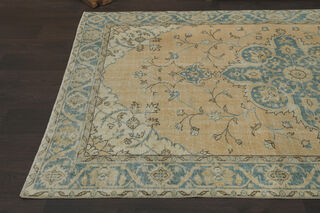 Handmade Orange Blue Anatolian Rug - Thumbnail