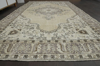 Handmade Vintage Large Area Rug - Thumbnail