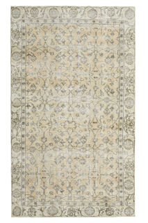 Orange Beige Distressed Rug - Thumbnail