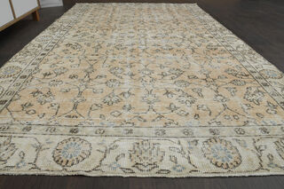 Orange Beige Distressed Rug - Thumbnail