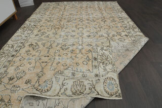 Orange Beige Distressed Rug - Thumbnail