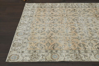 Orange Beige Distressed Rug - Thumbnail