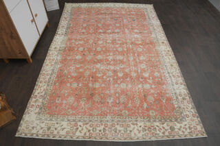 Oushak Vintage Orange Rug - Thumbnail