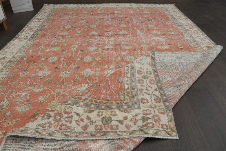 Oushak Vintage Orange Rug