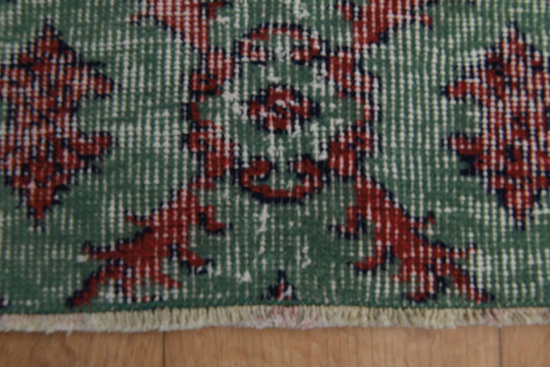 Turkish Green Vintage Rug
